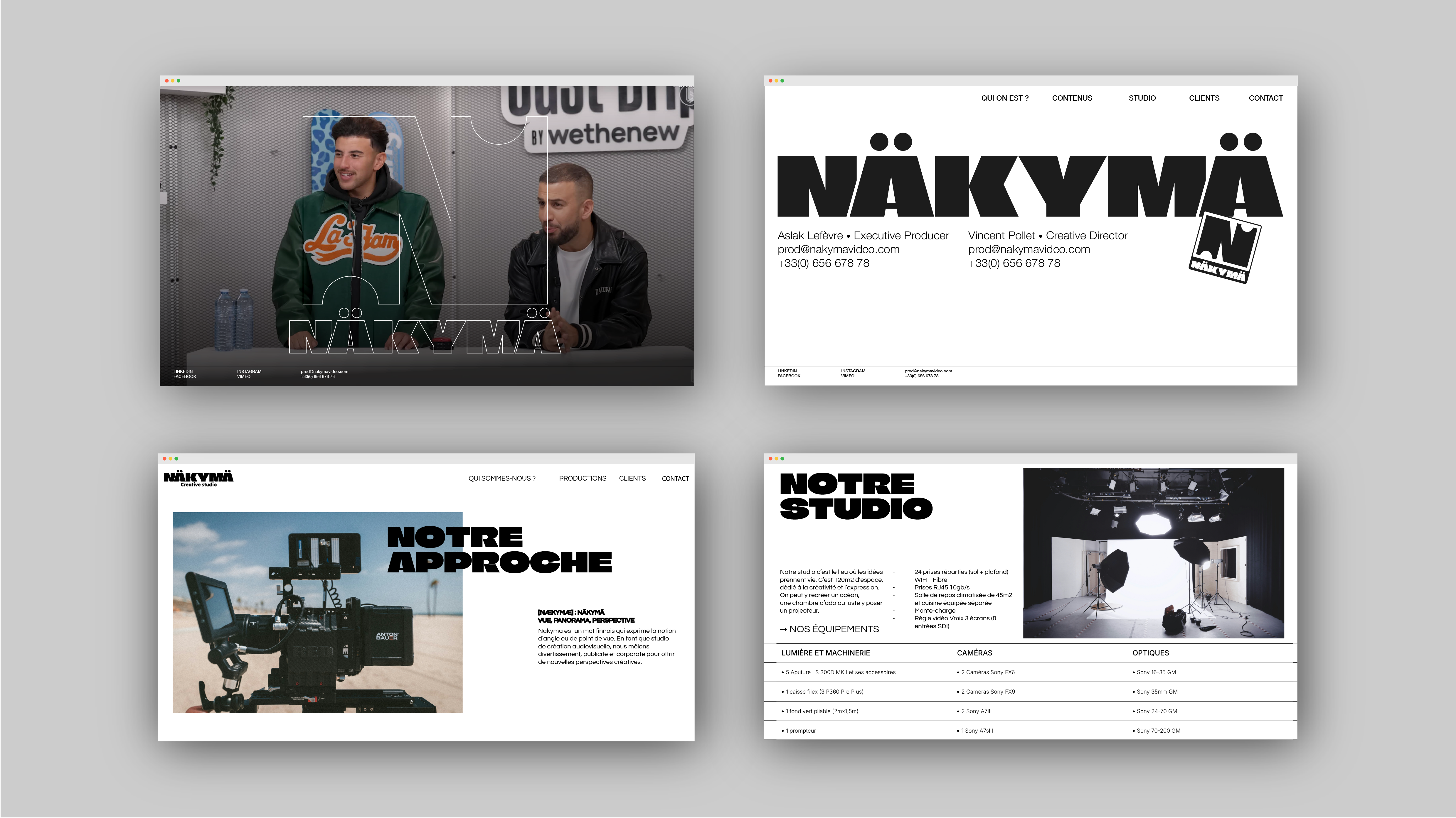 Pages du site